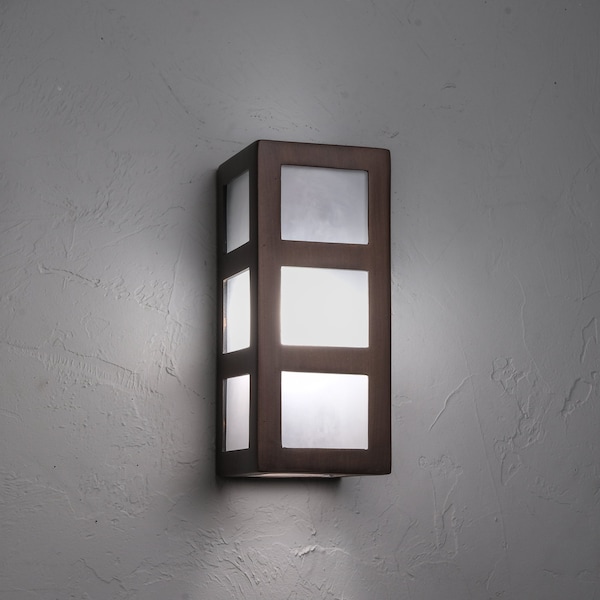 Luxury Lighting Varien Bay 12.5in. High Ceramic Outdoor Wall Light, Antique Copper Finish 184-77(W9) Acop u/d-7-17 - main